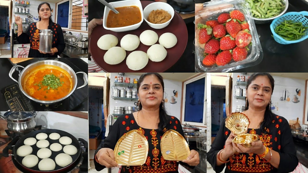 सर्दी में घी निकाले DINNER ROUTINE🎱 bina idli stand Perfect IDLI🎱 bina sabzi SAMBAR🎱 Ghee from malai