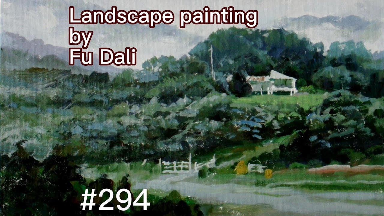 #294 Landscape Painting by Fu Dali