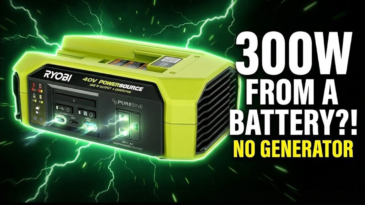 Ryobi Just Killed Gas Generators? (300W From a Battery)