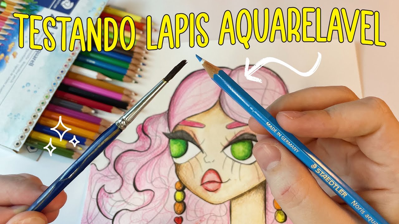 TESTANDO lápis de cor AQUARELÁVEIS Staedtler - funciona mesmo?