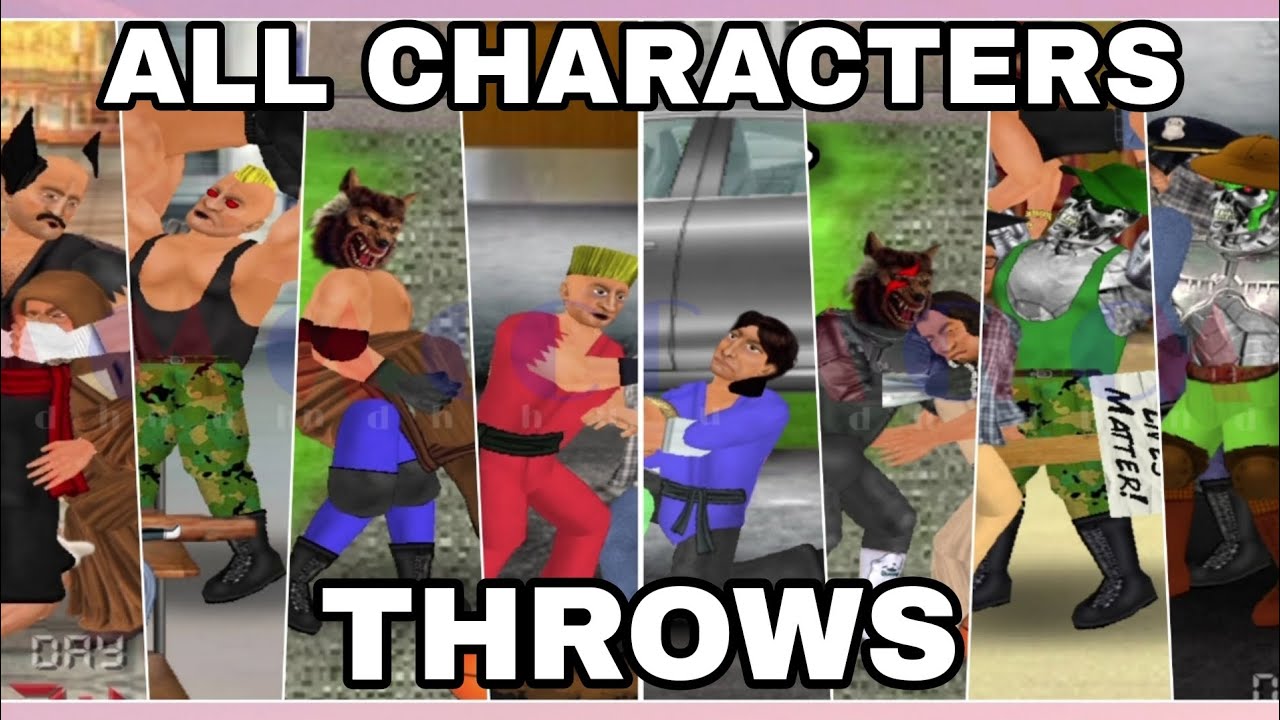 Tekken2 All Characters Throws(M'Dickie game)