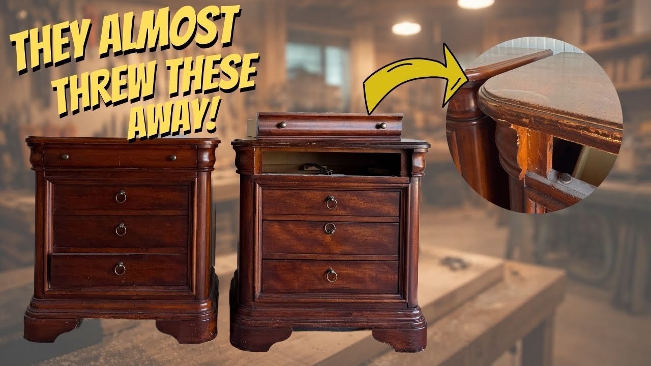 These Water-Damaged Nightstands Were RUINED… Until This Makeover!