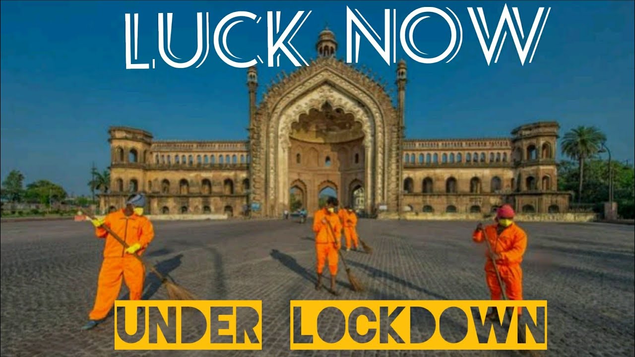 Scenic drone shoot of LUCKNOW during Coronavirus Lockdown