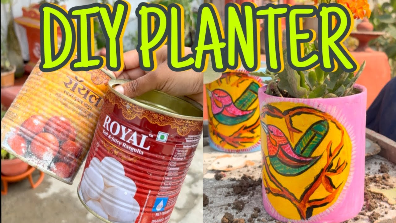 DIY PLANTER from old tin boxes. #diy #planter #craft #garden #easydiy 
