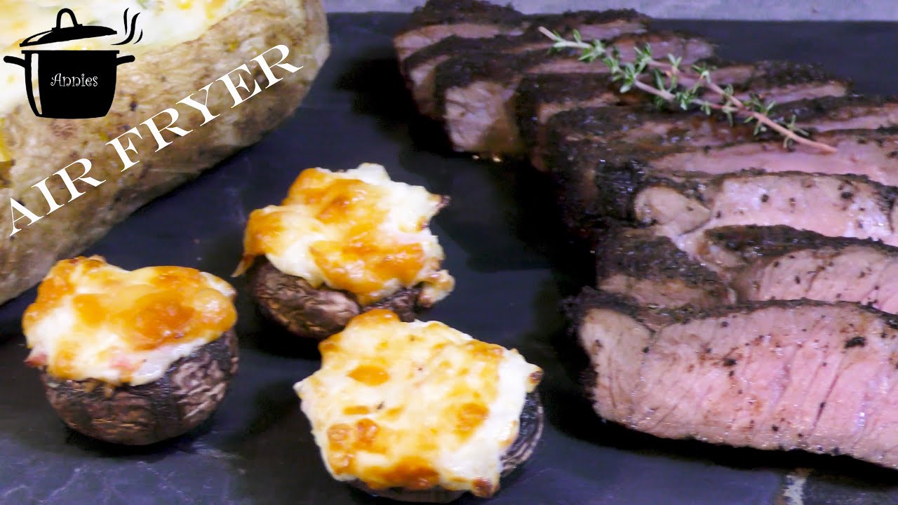 AIR FRYER Steak And Mushrooms