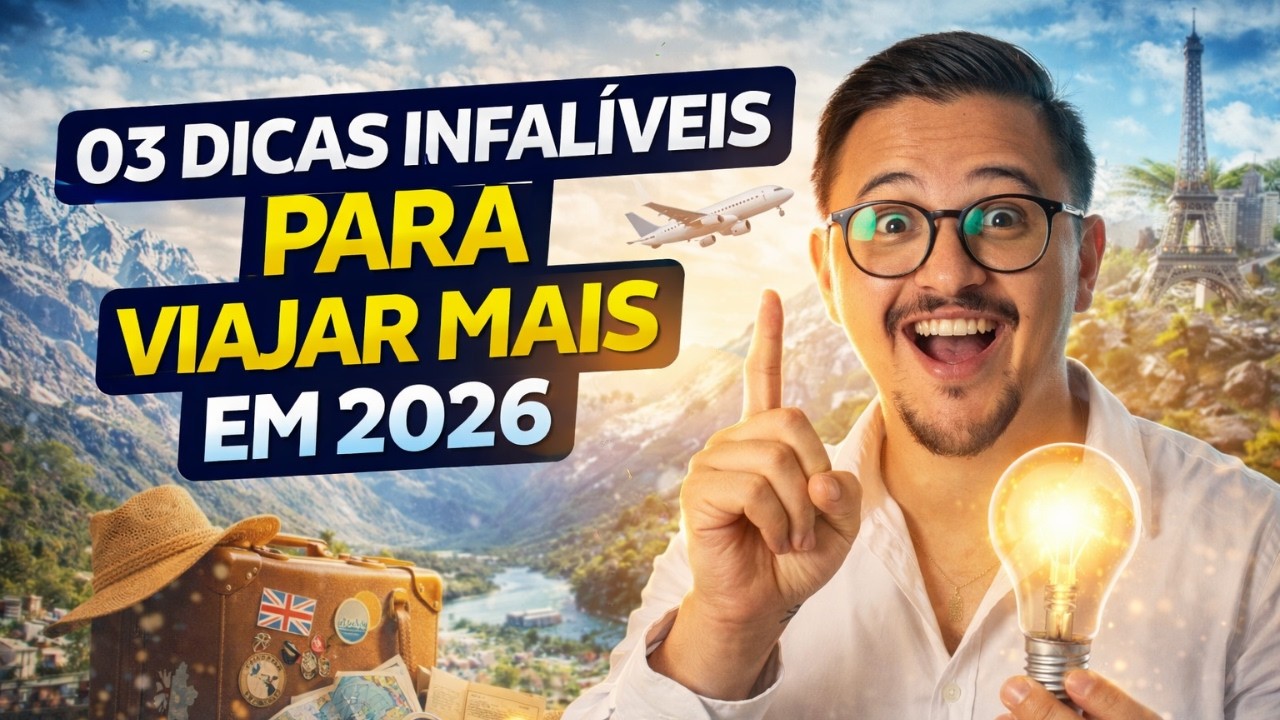03 DICAS INFALÍVEIS PARA VIAJAR MAIS EM 2026.