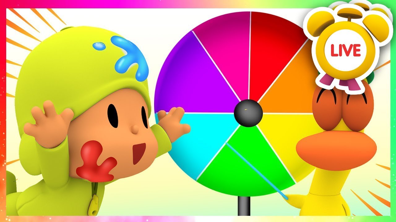 Qual é a sua cor favorita?  | DESENHOS ANIMADOS INFANTIS para crianças | Pocoyo ao VIVO