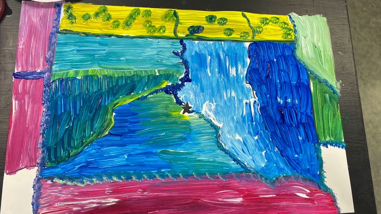 Jasper Johns inspired Map Painting
