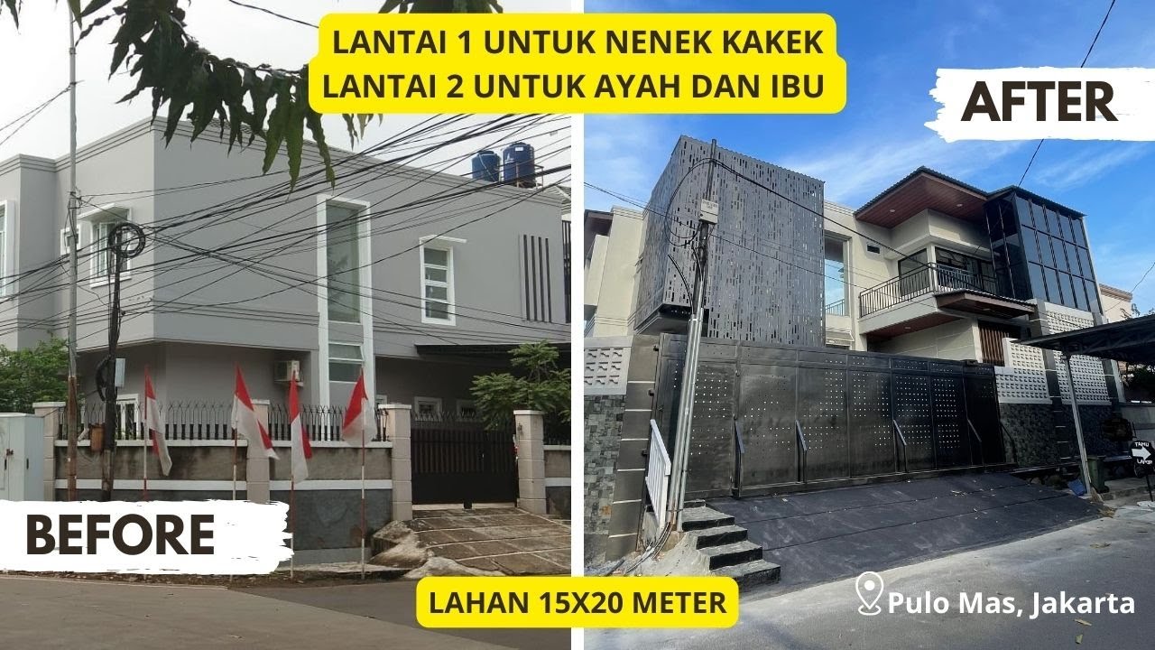 RENOVASI RUMAH MEWAH DENGAN LUASAN TANAH 300 METER DI JAKARTA, BISA JADI 2 RUMAH YANG MEWAH