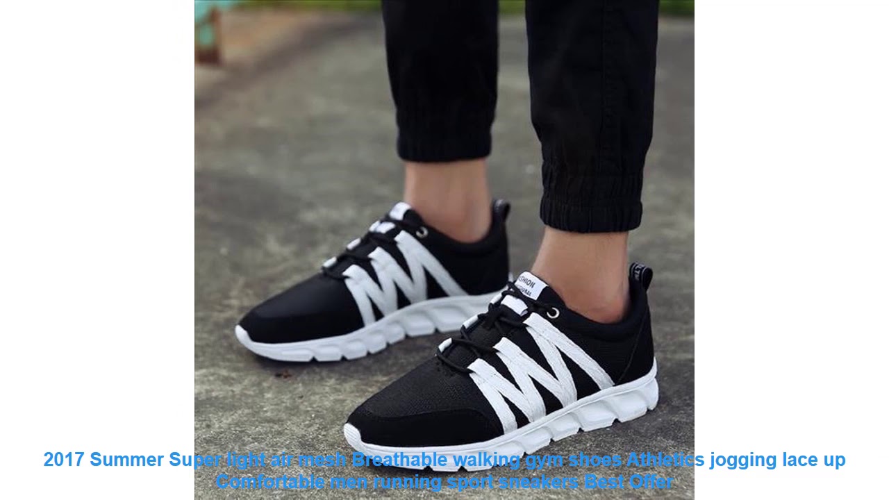 2017 Summer Super light air mesh Breathable walking gym shoes Athletic