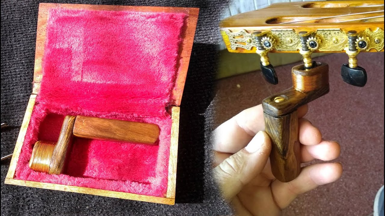 Manivela Enrolla Cuerdas casero para guitarra