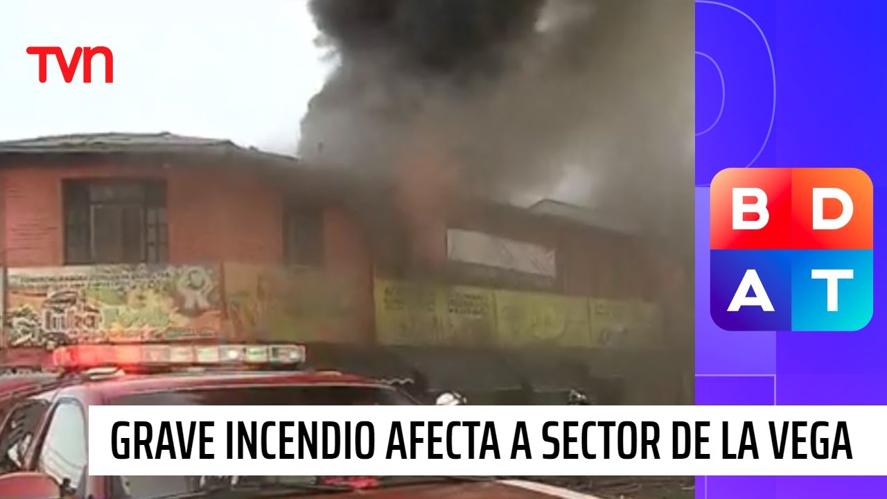 Incendio afecta a sector de la Vega Central en la comuna de Recoleta | Buenos días a todos