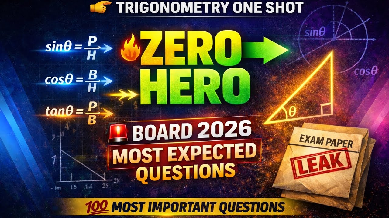 Trigonometry most imp (2026)