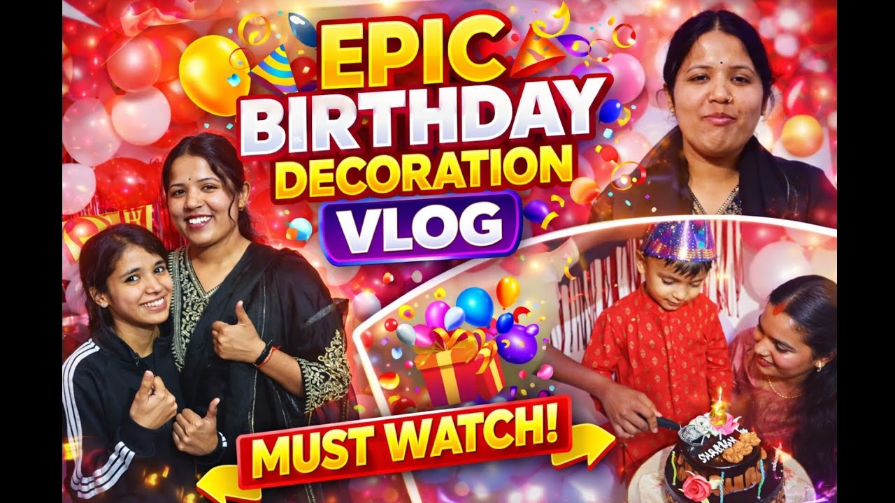  🎂 Friend’s Birthday Decoration Vlog || Surprise Birthday Decoration || @Drx.IndikaSati 