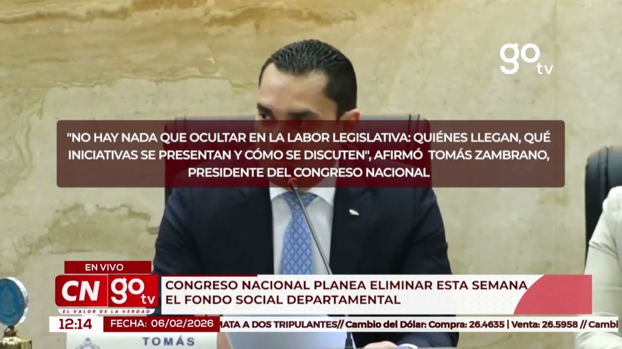 📺 #CN Informa:  El presidente del CN, Tomas Zambrano anuncio que planes eliminar el Fondo Social