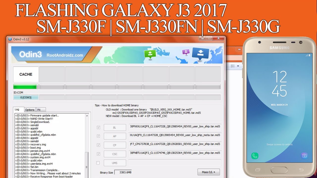 Flash/Unbrick Galaxy J3 2017 SM-J330F/FN/G All Models Stock Firmware