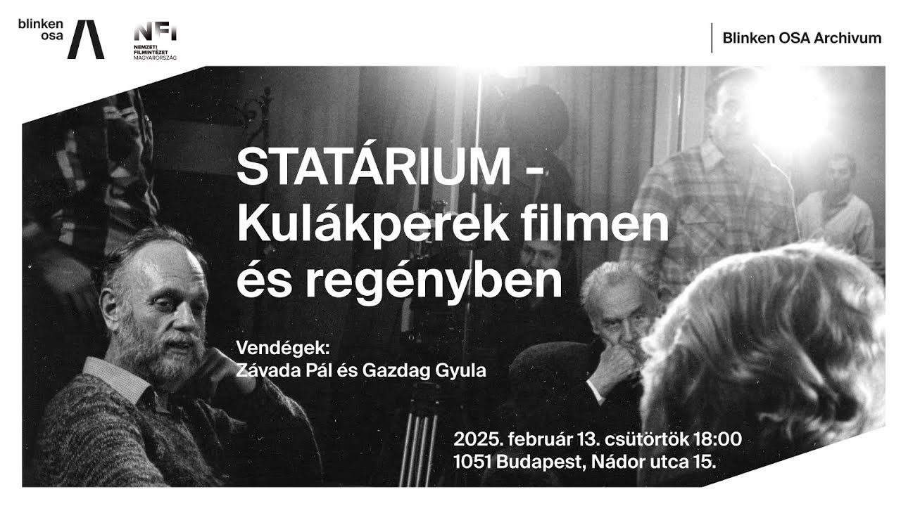 Gazdag Gyula, Závada Pál, Mink András: STATÁRIUM. Kulákperek filmen és regényben | Beszélgetés