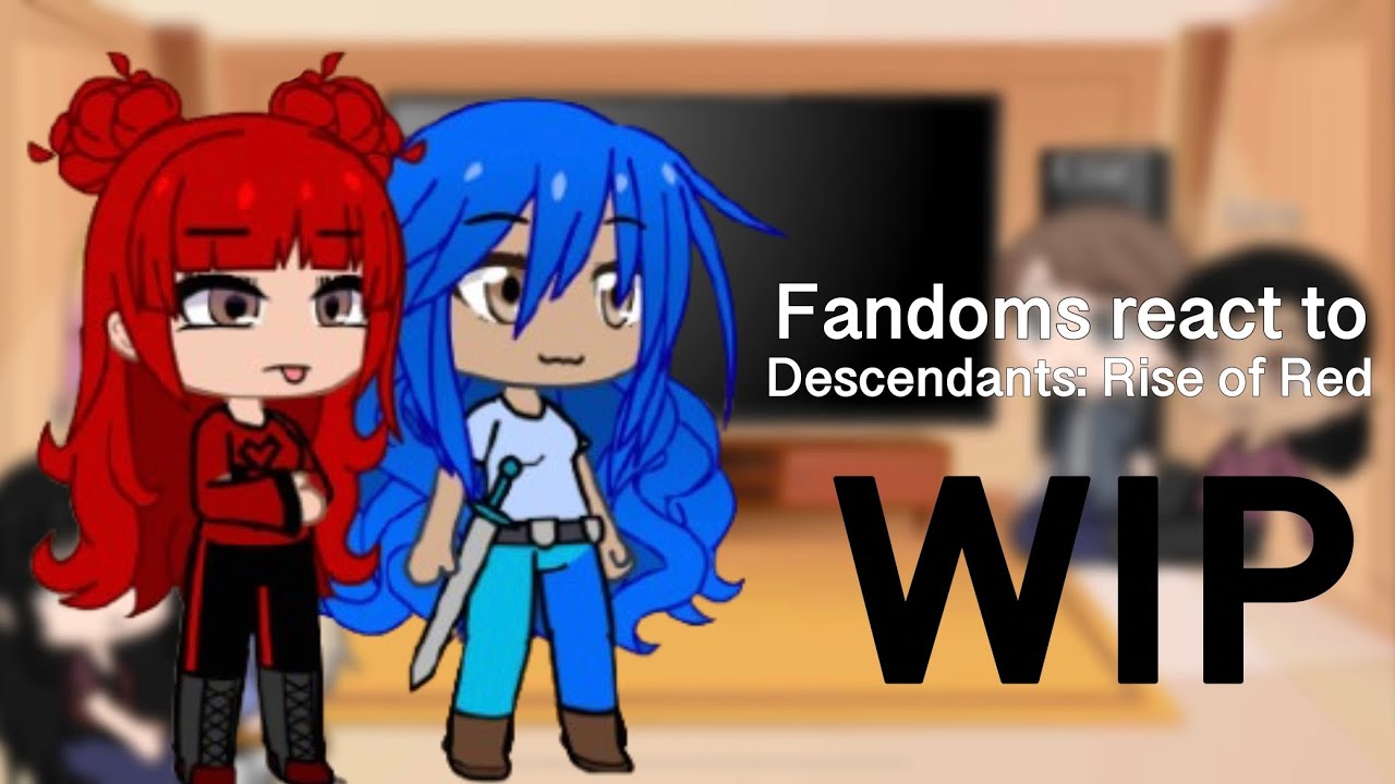 Fandoms react to Descendants: Rise of Red WIP [X2 speed] (Wednesday, TLOU & Supergirl)