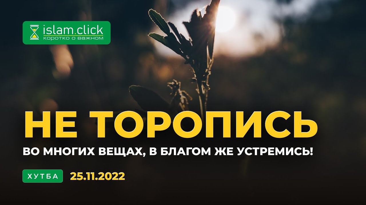 Поспешность – мать сожаления | Абу Яхья Крымский