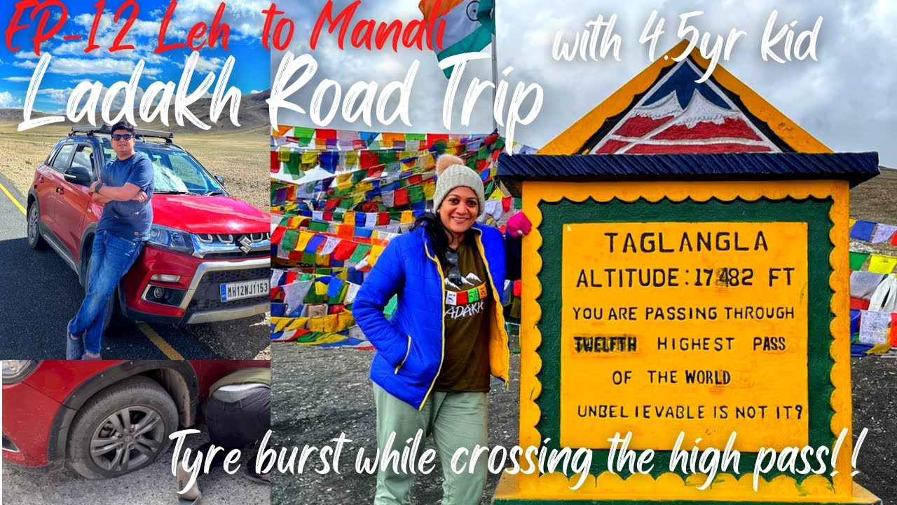 EP12 | TYRE Fatt gaya Leh Manali highway par at 14500 feets on last day in Ladakh! | SoS Indian Army