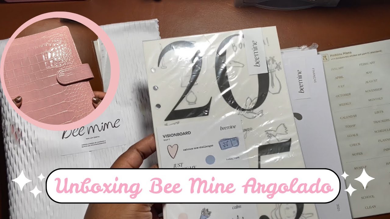 Bee Mine Planner Argolado 2025 PLANNER 2025 UNBOXING
