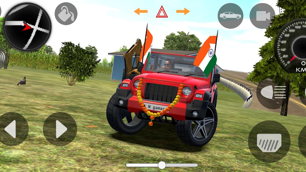 Modified Mahindra Thar 😈 red Thar :Indian car games mahindra Thar car games Android #2025 