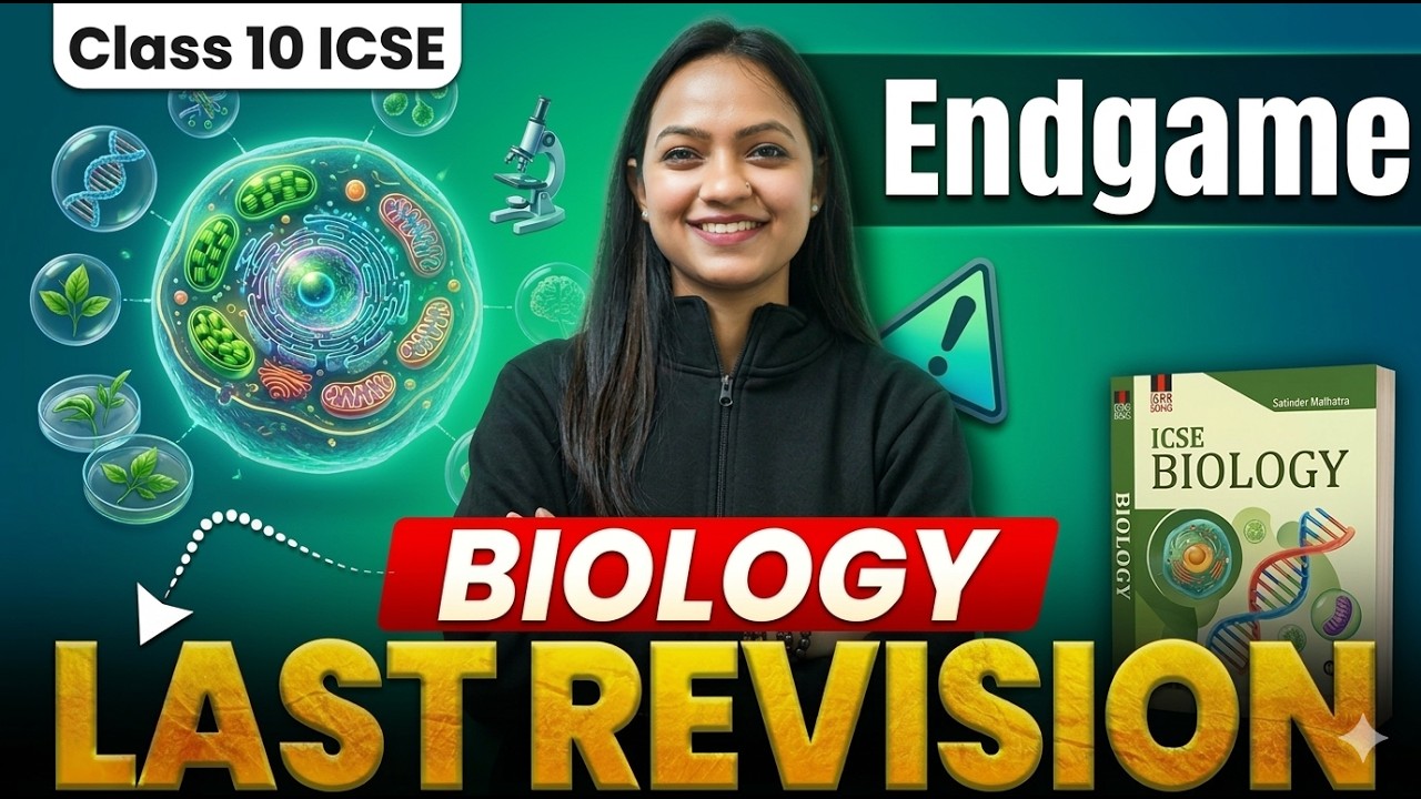 THE ENDGAME🔥 ICSE Class 10 Biology Last Minute Revision for Boards 2026 | Pallavi Ma'am