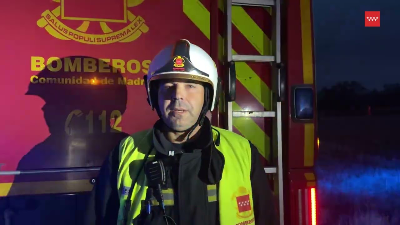 Vuelco de camión en Carabaña