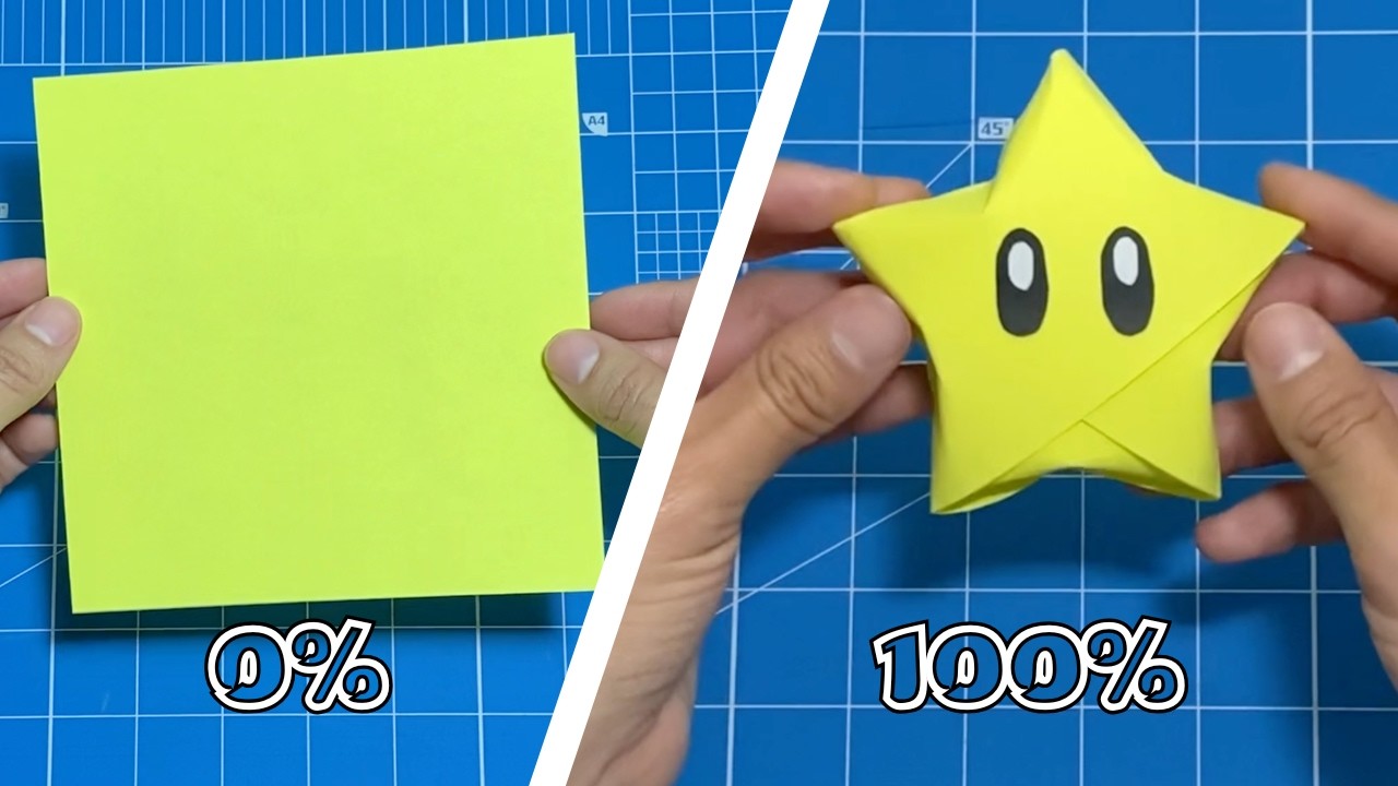 Origami Estrella de Mario ⭐ | Manualidad de Mario Bros