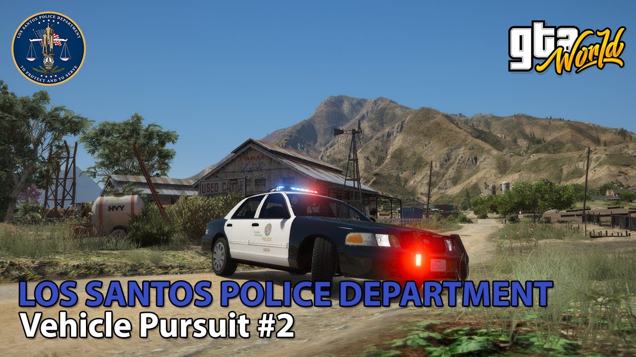 [GTA:WORLD] Vehicle Pursuit That Leads Into The Mountains - Black Picador  - LSPD