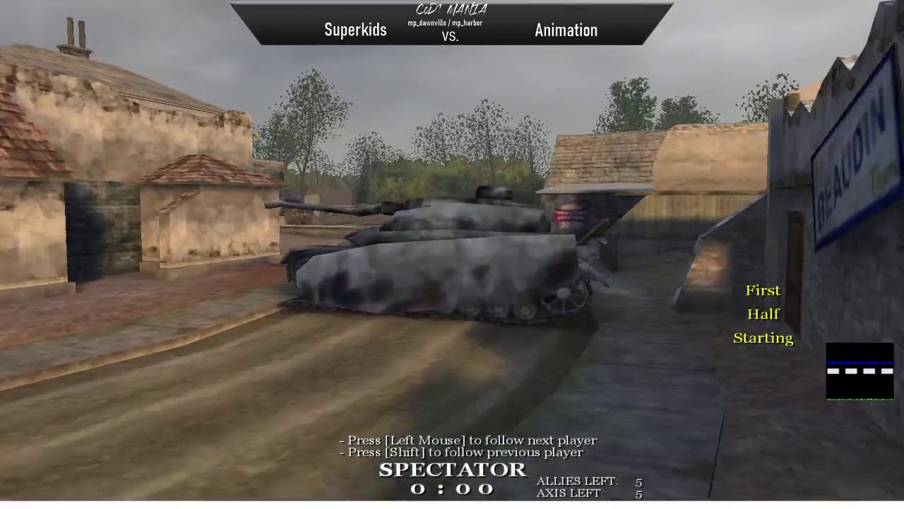 CoD1 Mania Cup #1 Day 2 Superkids - Animation mp_dawnville