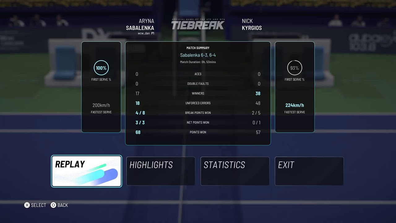 Tiebreak - Aryna Sabalenka vs Nick Kyrgios Battle of the Sexes