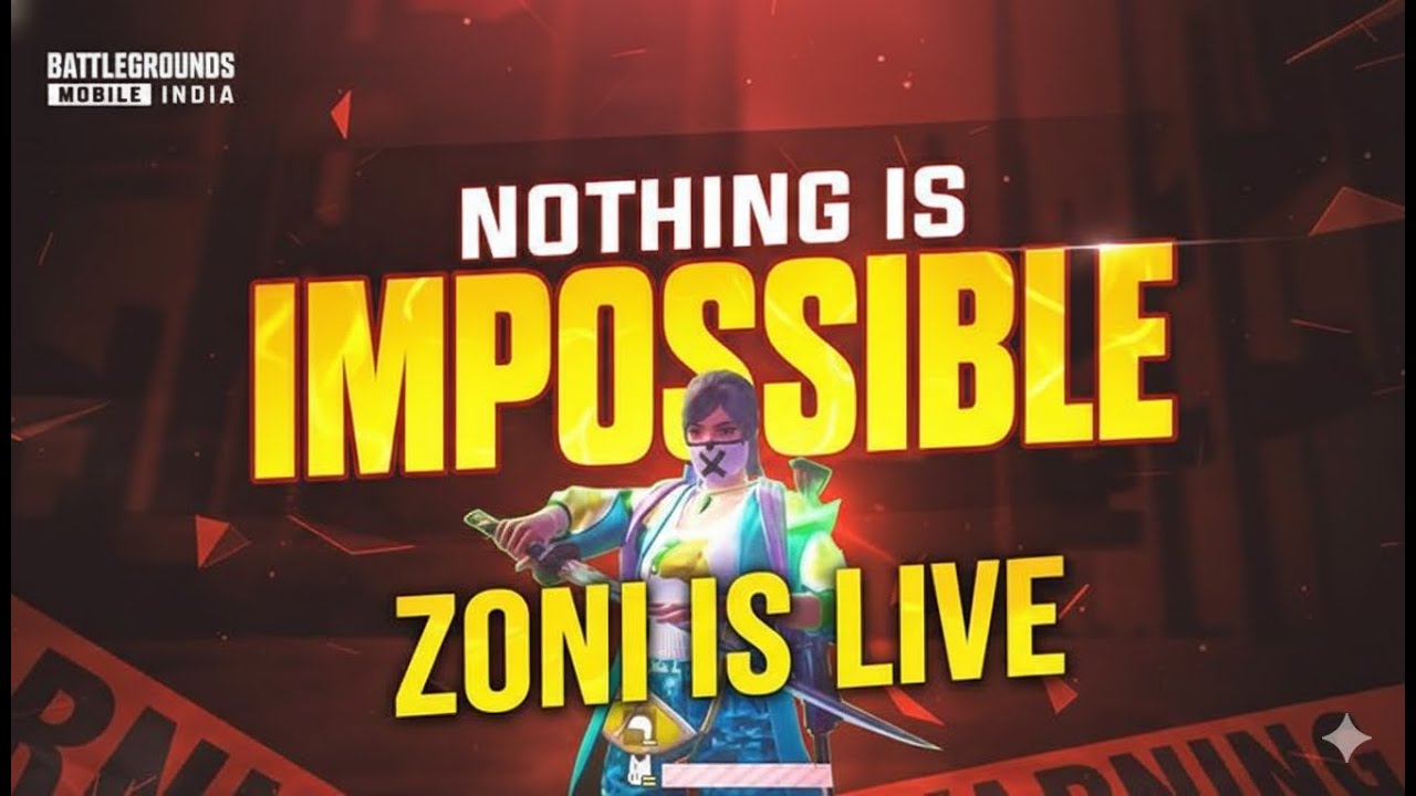 NOTHING IS IMPOSIBLE IN BGMI LIVE NOW ZONI IS LIVE | SUBSCRIBE NOW  
