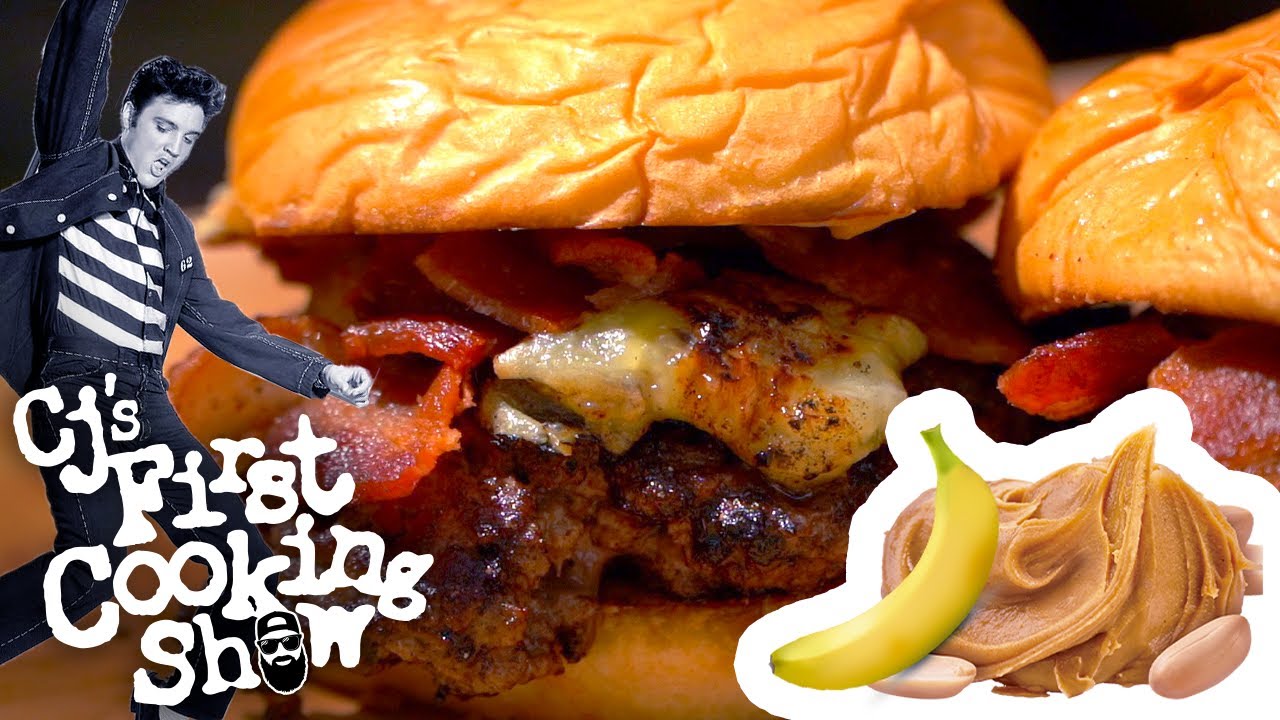 The Elvis Burger! Peanut Butter + Banana + Bacon! | CJ's First Cooking Show | Blackstone Griddle