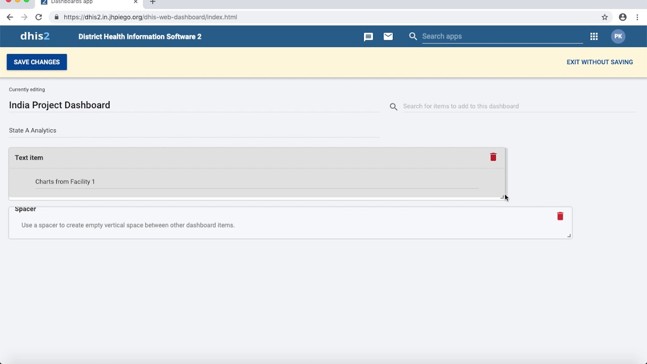 How to Create a Dashboard - DHIS2 v2.29