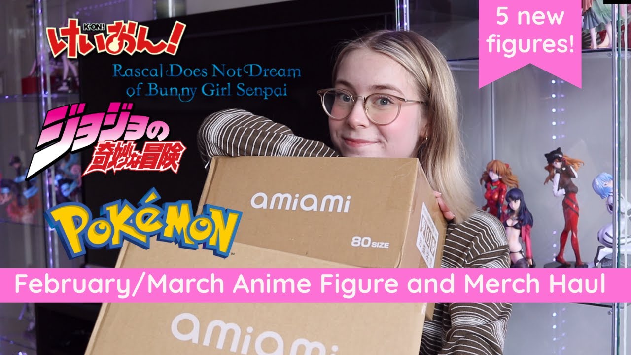 February/March Anime Figure and Merch Haul // Jojo's Bizarre Adventure, Bunny Girl Senpai, K-On!