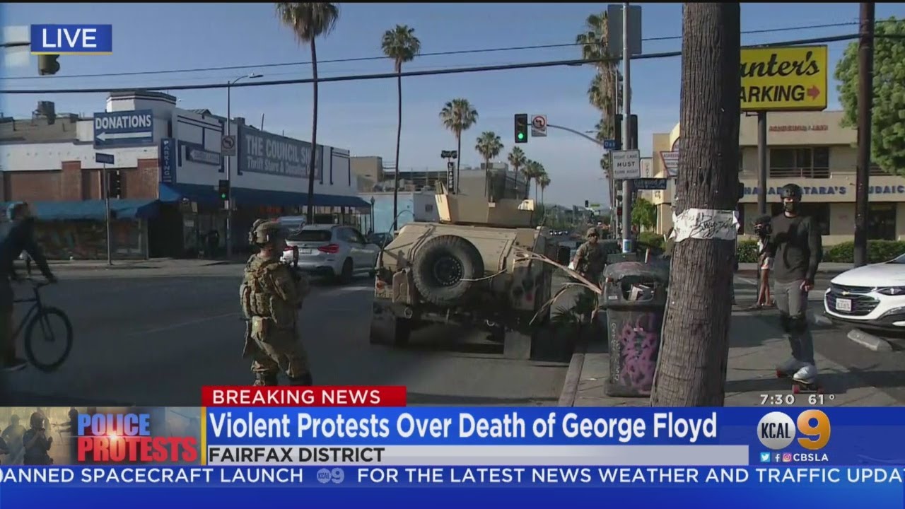 National Guard Arrives To LA After Night Of Violent Protests With Rocks, Bricks, Metal Rods Thrown A