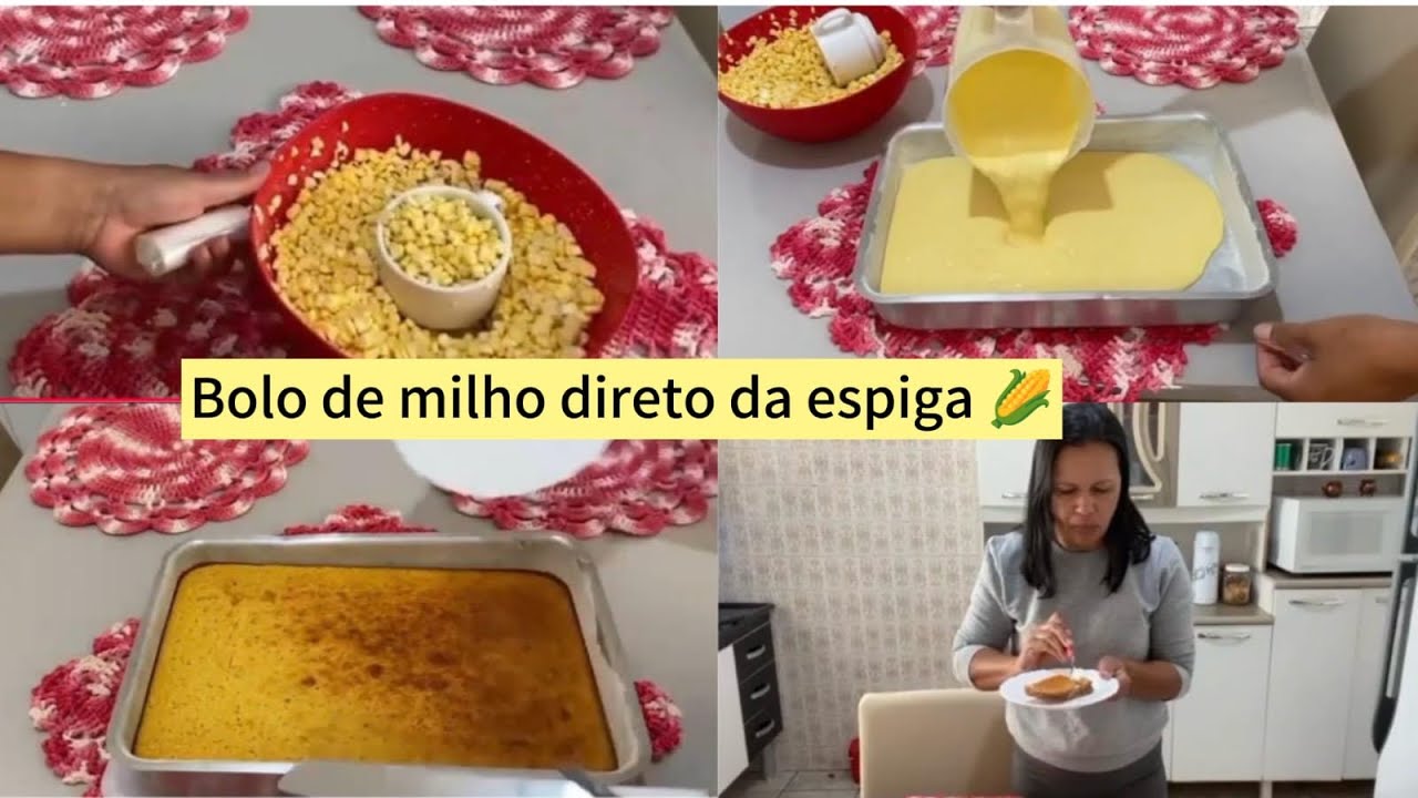 Como fazer bolo de milho direto dá espiga 🌽 