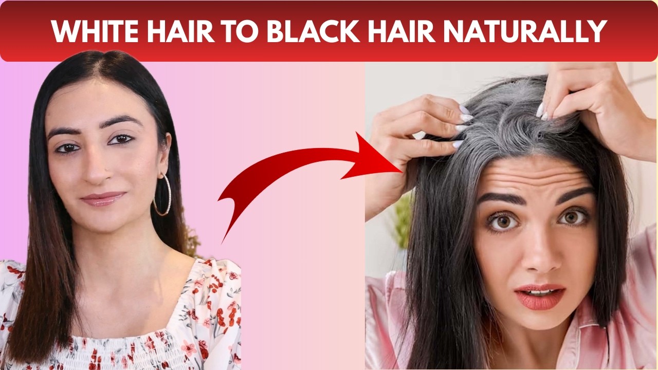 सफ़ेद बालों को घर पर काला करें | Reverse Grey Hair Naturally