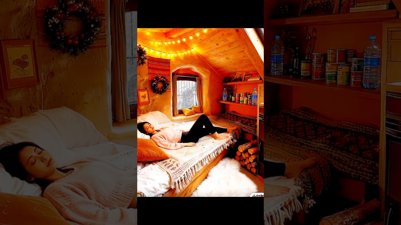 Cozy Cabin Bedroom Tour 🔥 | Warm Wooden Aesthetic Room Setup 2025 