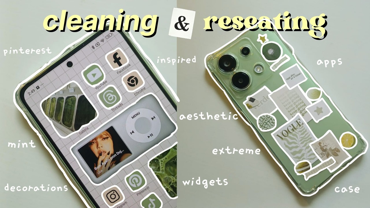 ✧ Cleaning & Resetting My Xiaomi Redmi Note 13 mint ✧ satisfying & aesthetic setup 2025 (HyperOS 2)