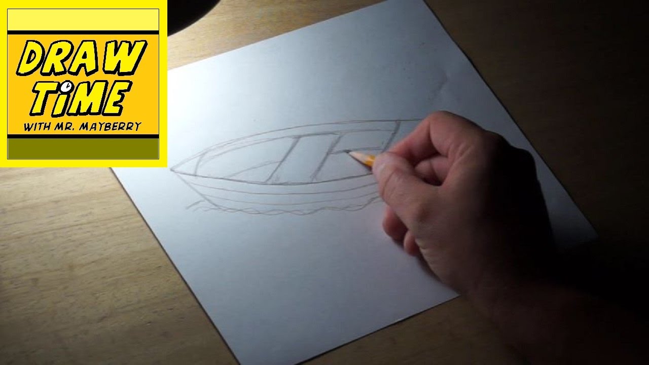 How to Draw a Fishing Boat