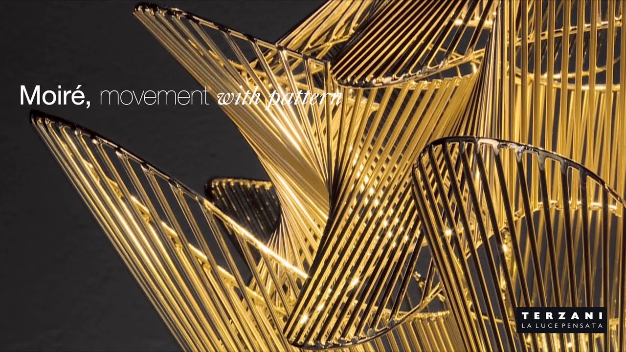Moiré, movement with pattern | gold finish