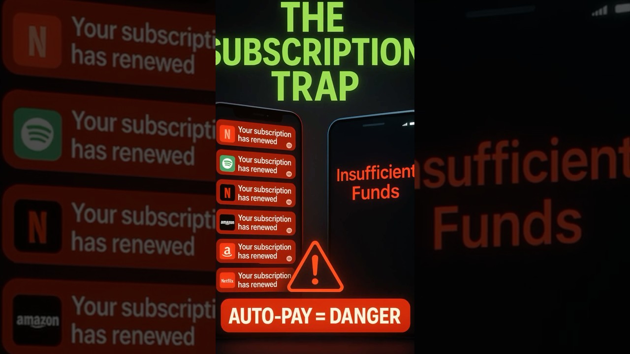 💸The Subscription Trap &ndash; Why You&rsquo;re Always Broke #savemoney #subscriptiontrap #autopay