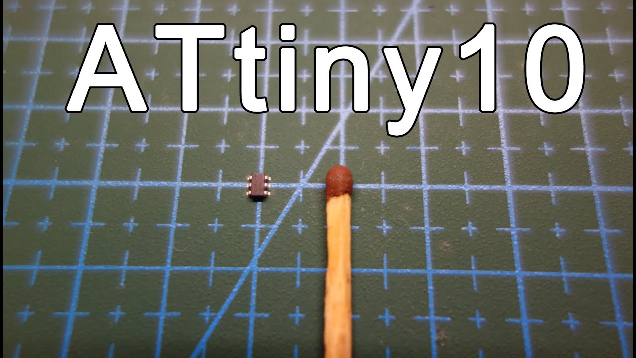 ATtiny10 is the smallest AVR microcontroller. Review, programming USBasp programmer