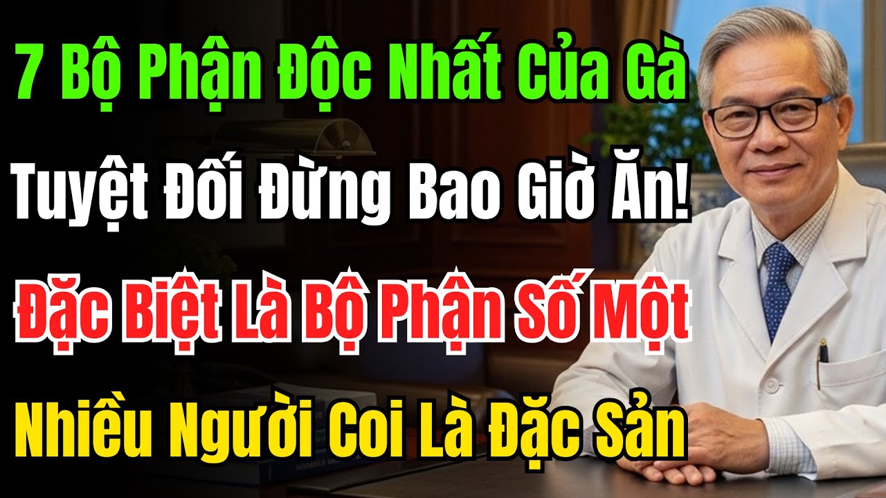Bác Sĩ Cảnh Báo: 7 Bộ Phận Gà Tuyệt Đối Đừng Ăn, Toàn Là ổ Độc Tố Và Kim Loại Nặng, Hại Cả Đời.