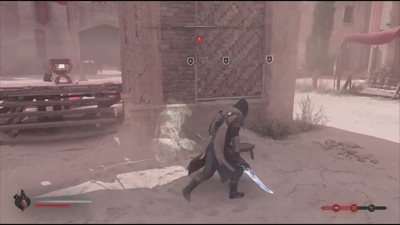 Assassin's creed mirage basism vs the guards  ( no damage ) 