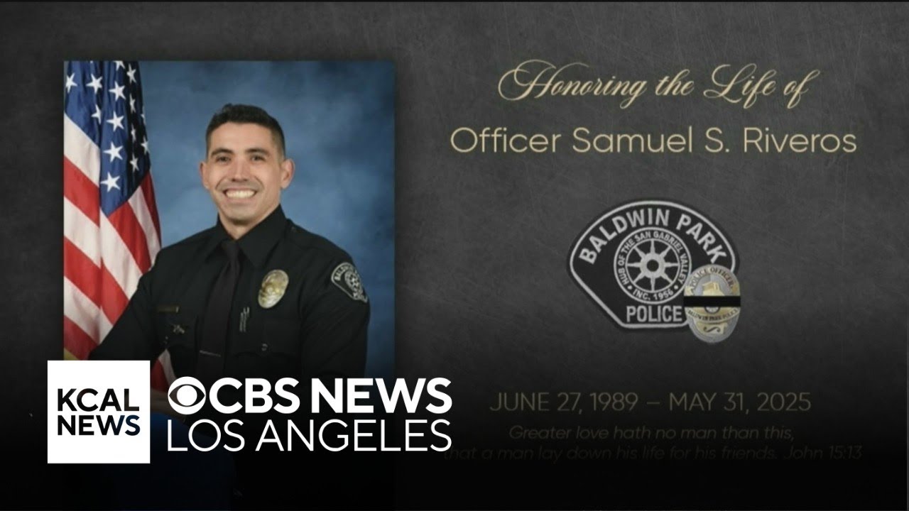 Baldwin Park Officer Samuel Riveros honored in memorial service at Toyota Arena