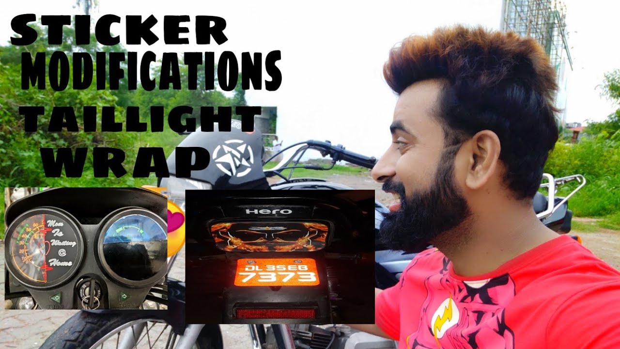 Hero splendor plus ibs i3s normal bike sticker modifications