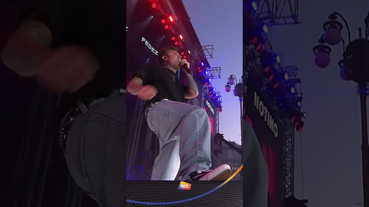 fedez si commuove cantando battito al concerto di Milano
